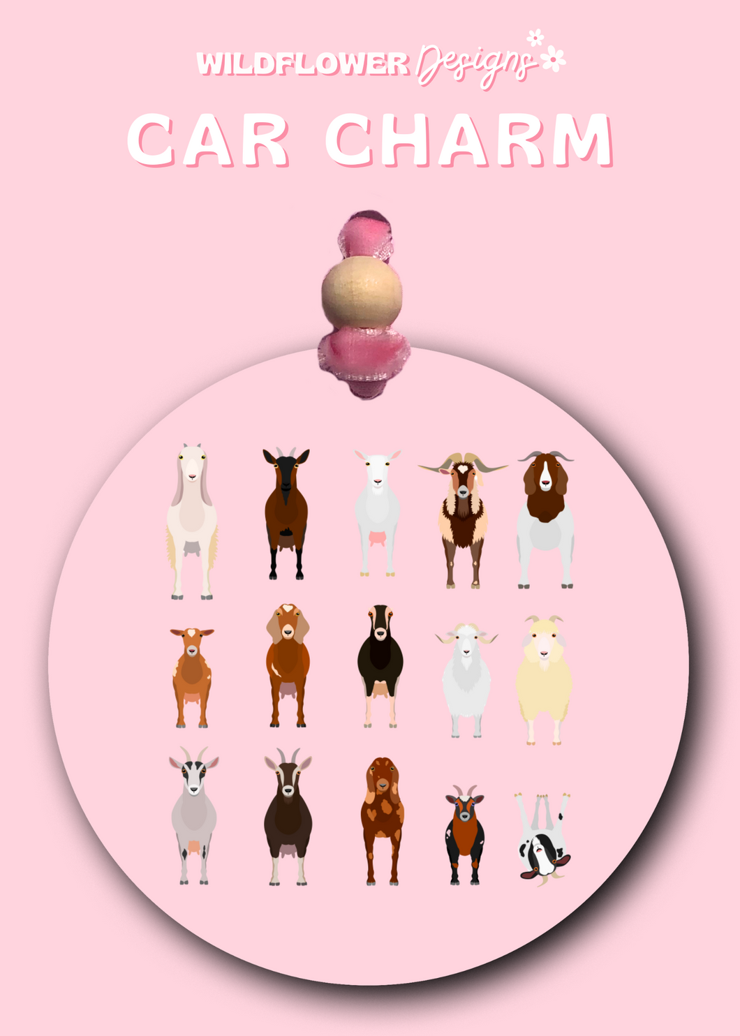 Goat Car Charm