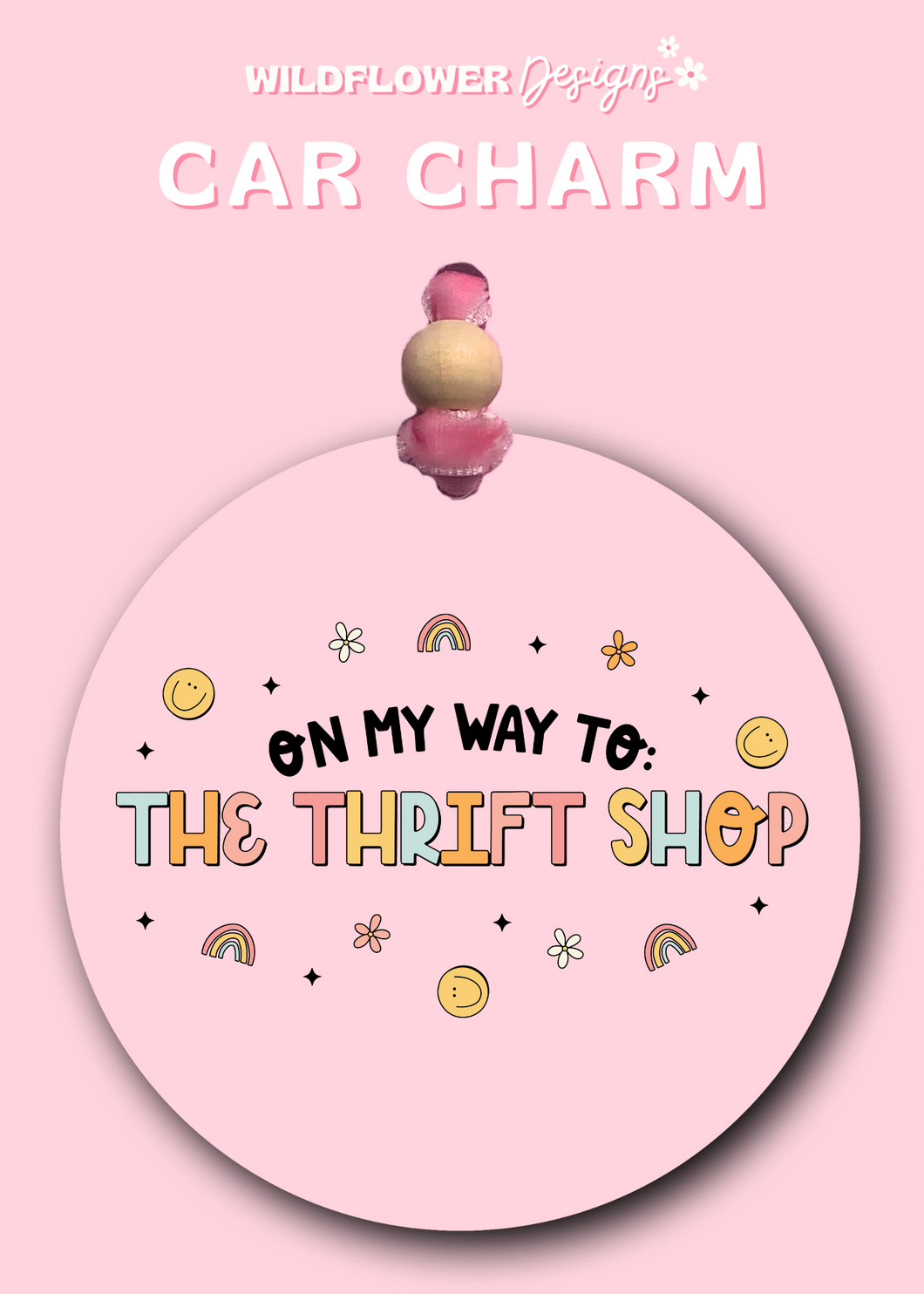 On My Way To The Thrift Shop Car Charm