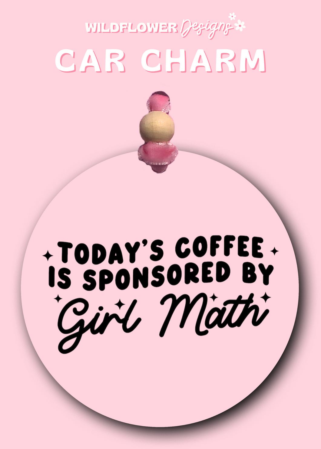 Girl Math Car Charm