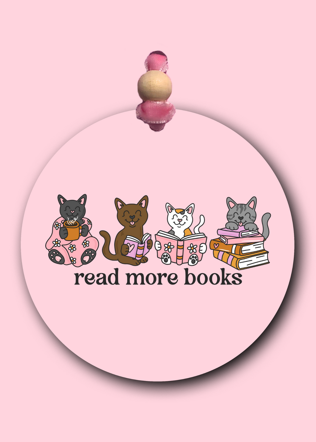 Read More Books - Kittens Car Charm