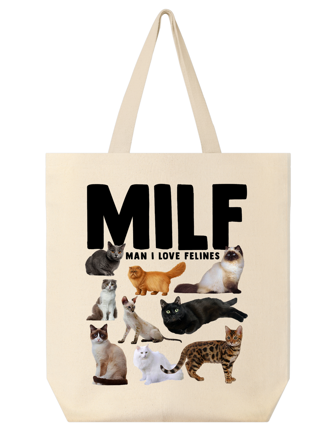 Man I Love Felines Tote Bag