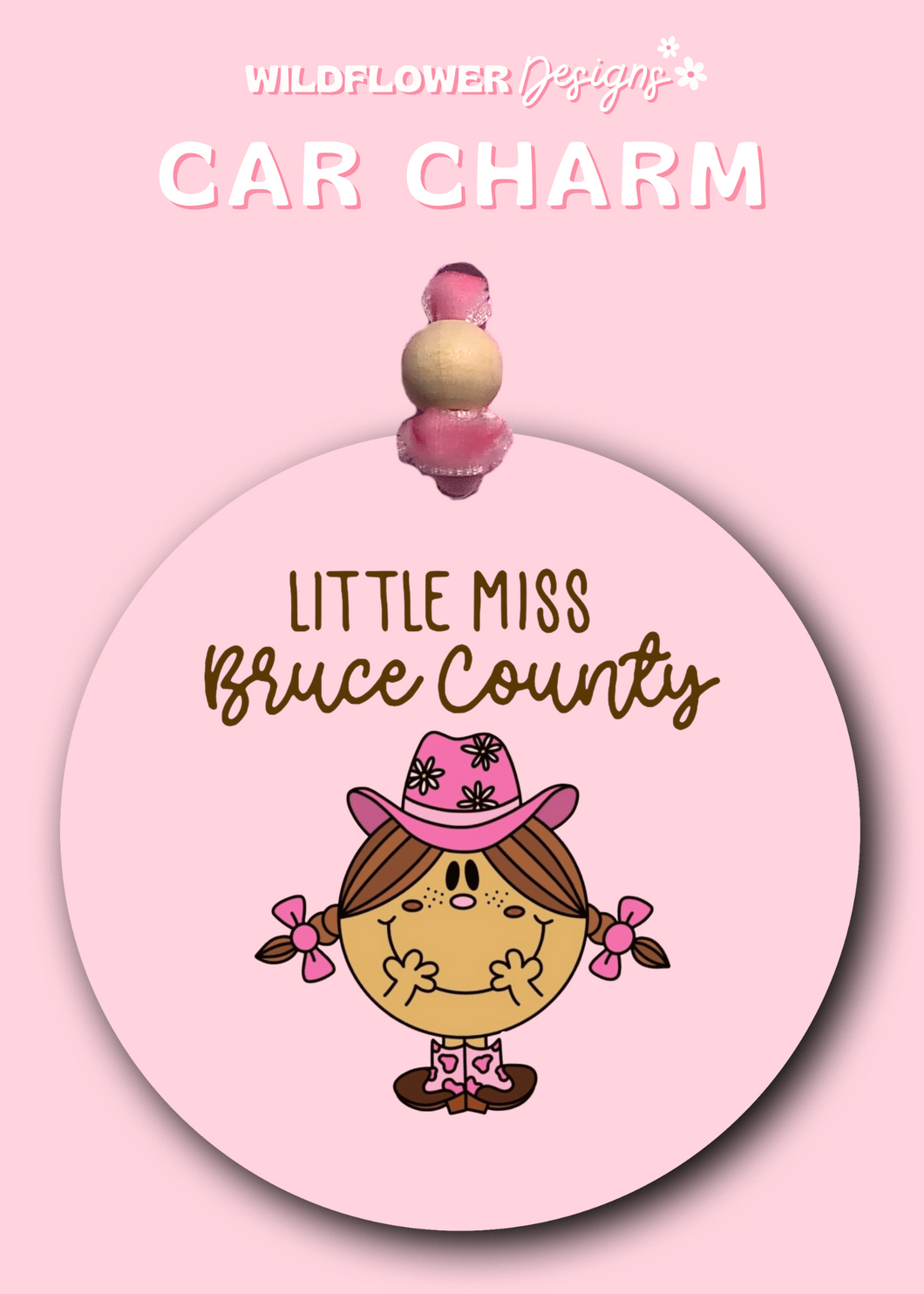 Little Miss Bruce County Car Charm