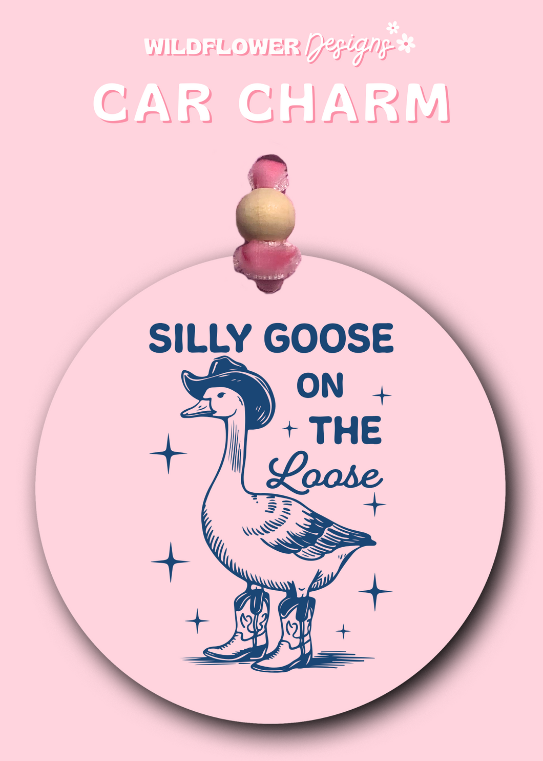 Silly Goose On The Loose Car Charm