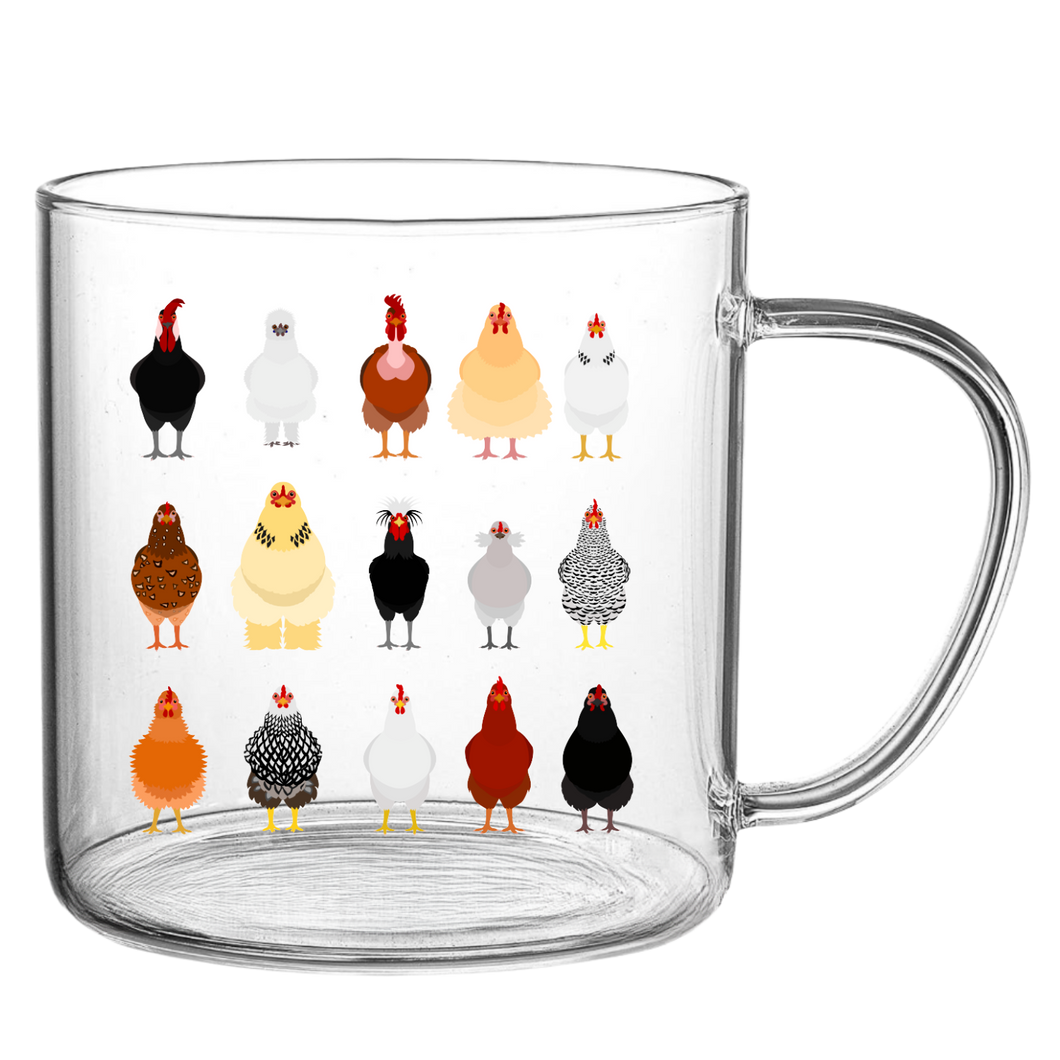 Chicken Glass Mug