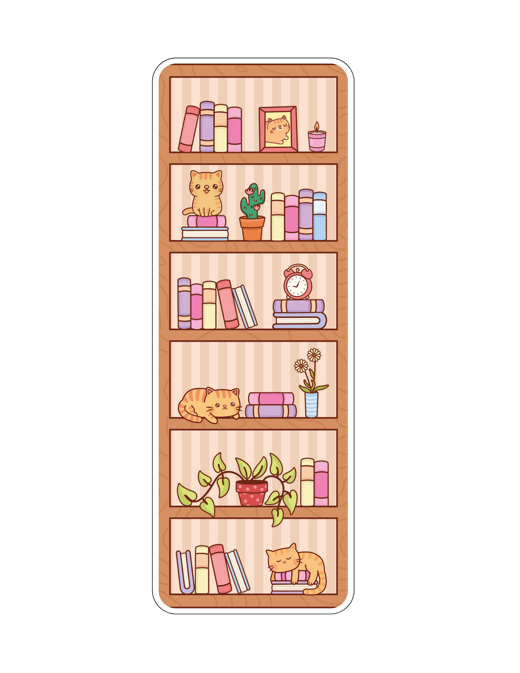 Bookshelf Kitten Bookmark