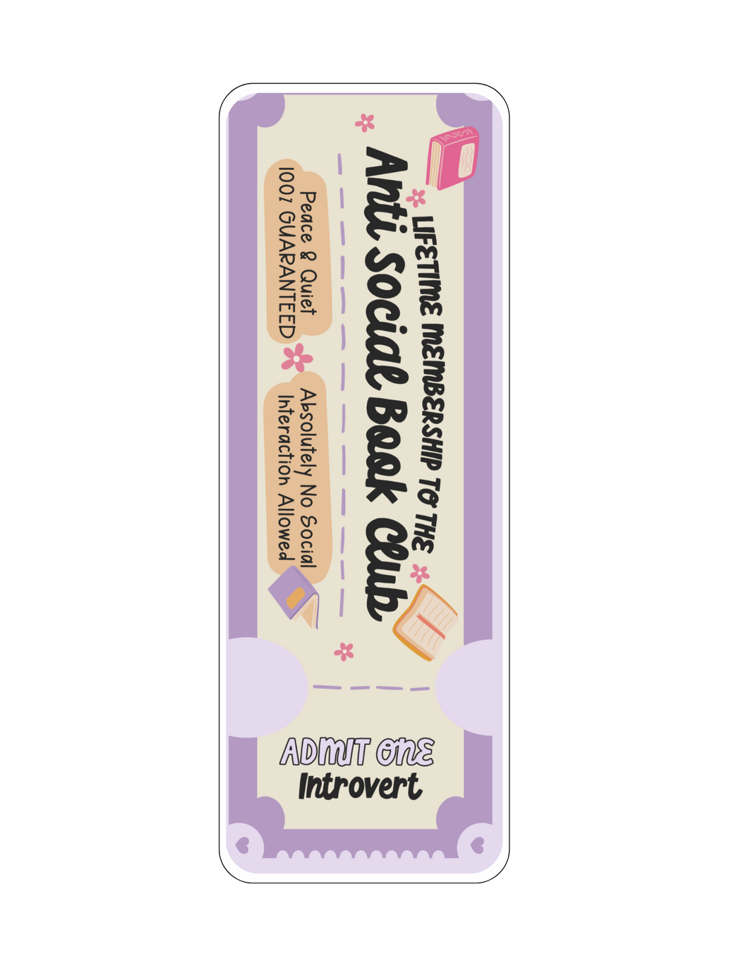 Anti Social Book Club Bookmark